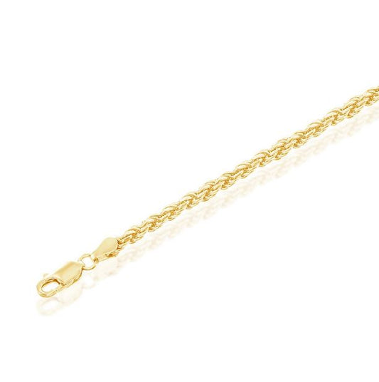 Sterling Silver Diamond-Cut 3mm Rope Chain - 20"