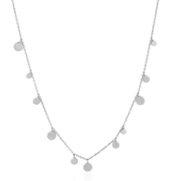 Ania Haie Silver Geometry Mixed Discs Necklace