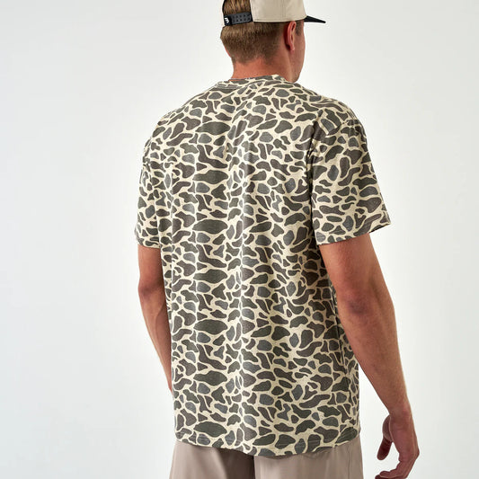 Burlebo Short Sleeve Pocket Tee - Classic Deer Camo