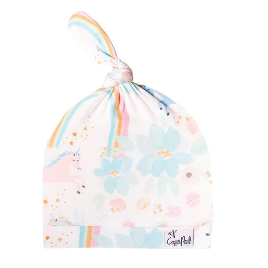 9I-FDFB-LMH4 Copper Pearl Whimsy Top Knot Hat