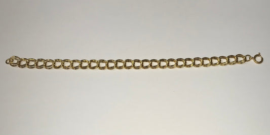 7inch 14K Yellow Gold Filled Charm Bracelet