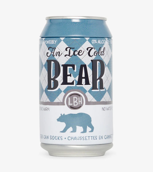 BC1WiBE303 Ice Cold Bear Men's Beer Can Socks 0