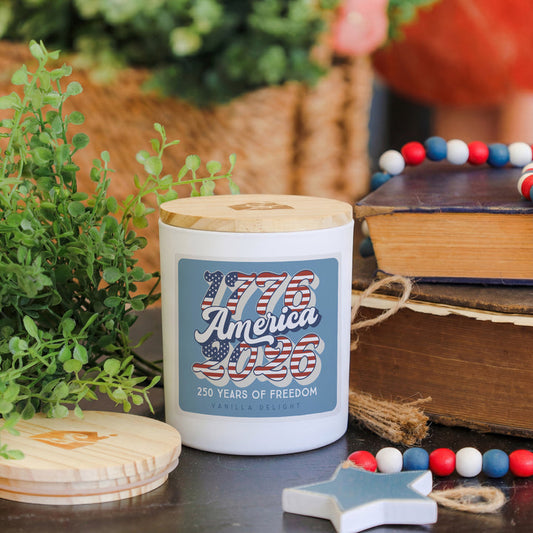 CDL1771 Sincere Surroundings 1776 America 2026 Candle in Vanilla Delight