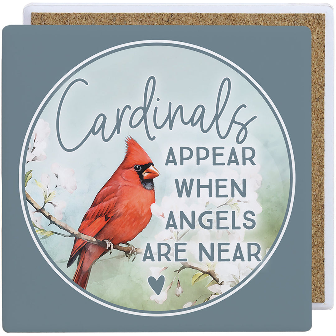 COS1034 Sincere Surroundings Cardinals Appear Blue Coaster