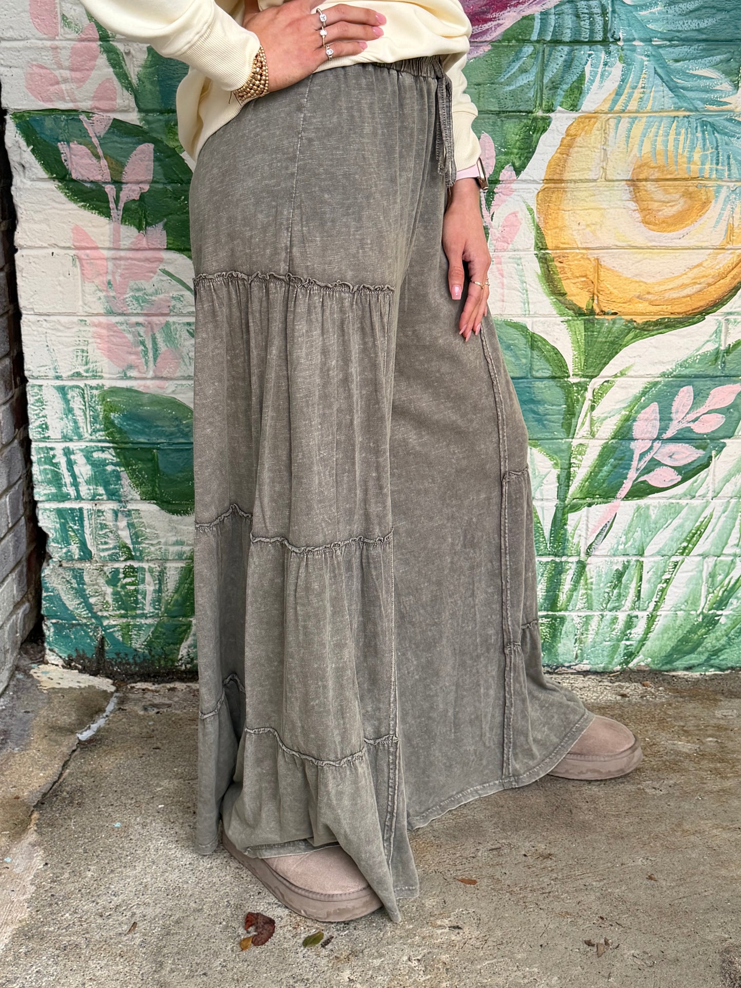 EB56000 Easel ASH MOCHA COTTON SLUB PANT