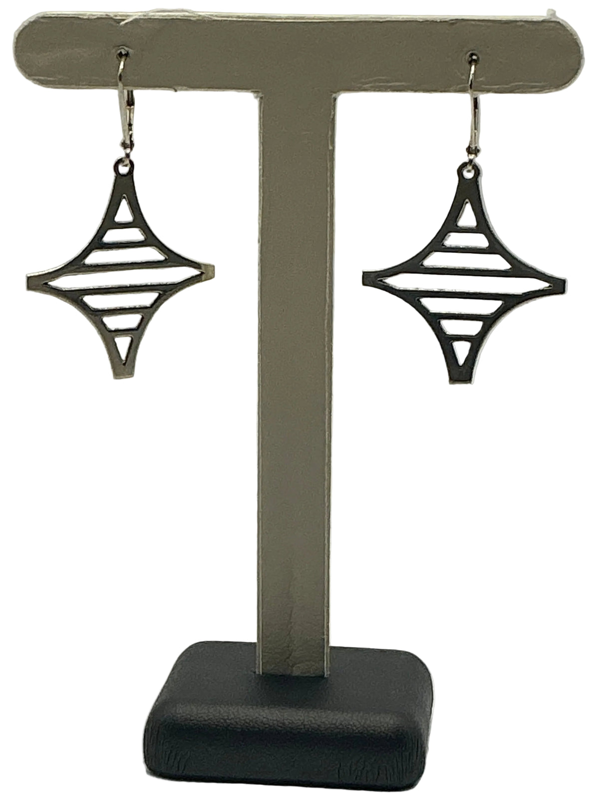 HG343-26 Southern Gates Sterling Silver Large Legare Diamond Drop Earrings 0