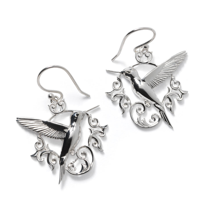 739 DER XE86224 Southern Gates Sterling Silver Courtyard Hummingbird Earrings 0