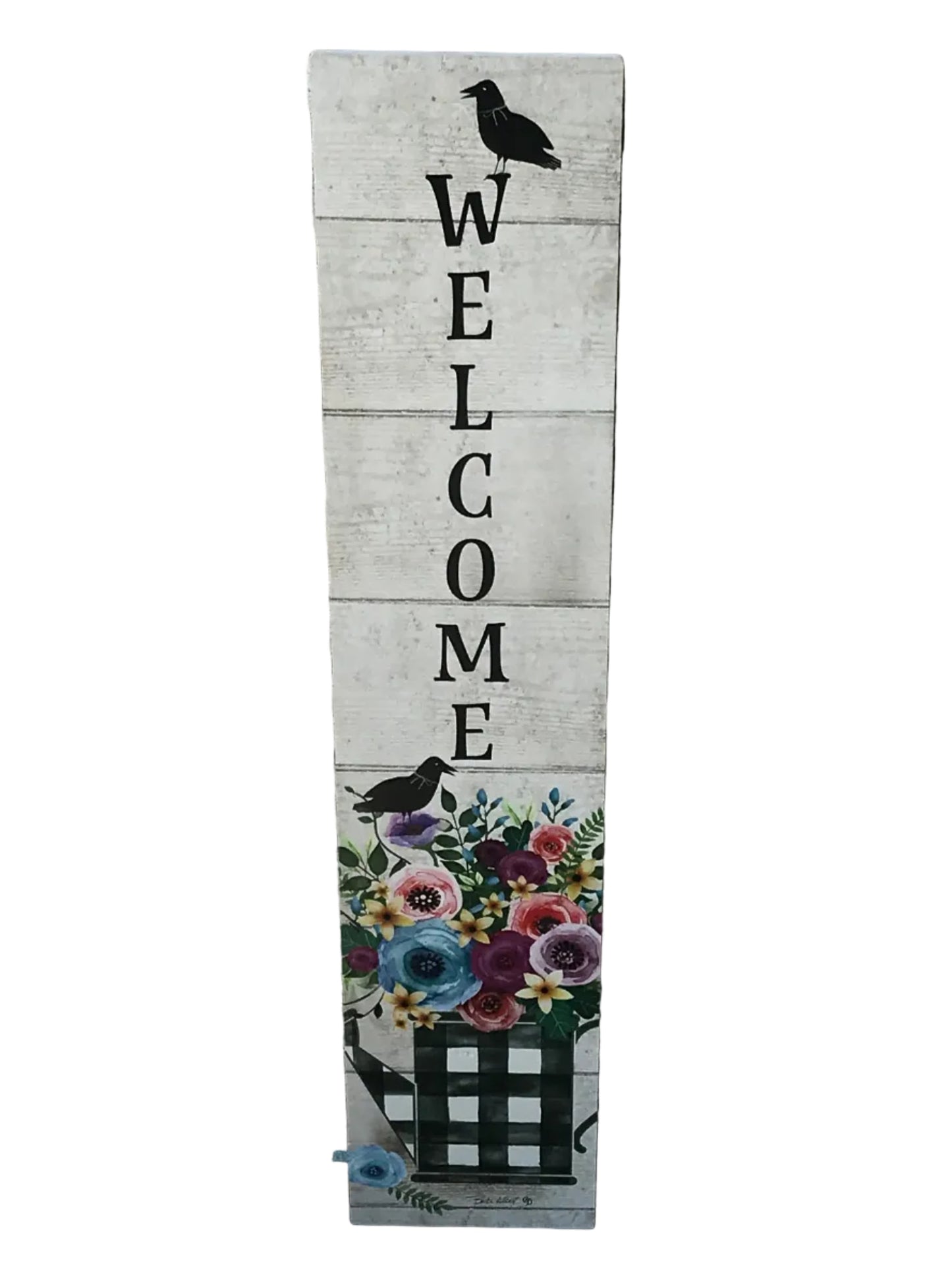 4930YE Custom Decor Gingham Watering Can Yard Expression 0