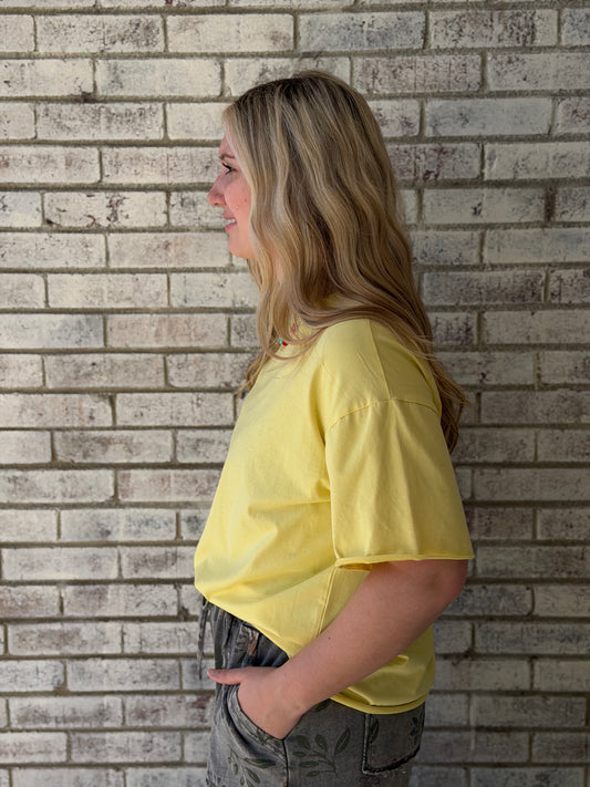 7821B-YLW Yellow Boxy Tee
