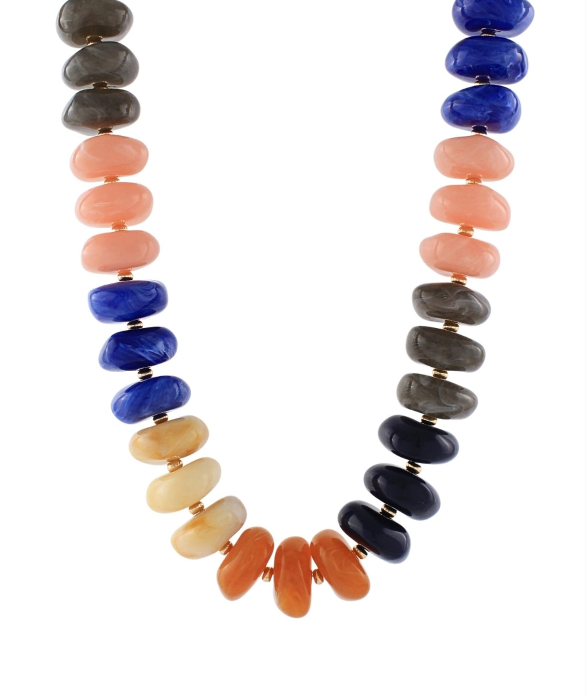 NN88736-001 Fashion Jewelry Multi Color Chunky Bead Necklace 0