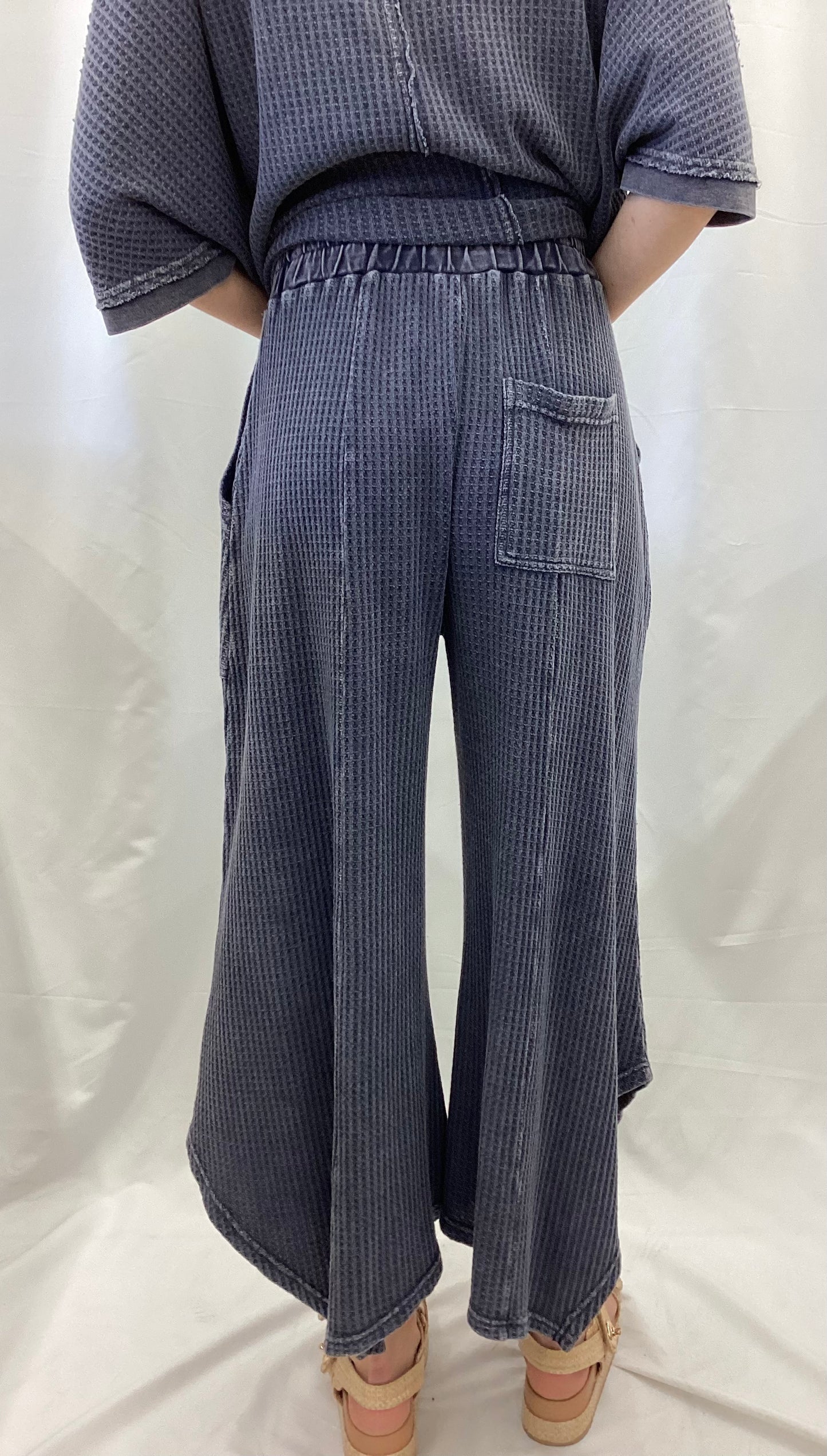 EB57003 Easel Midnight Blue Crochet Patch Ginny Pant