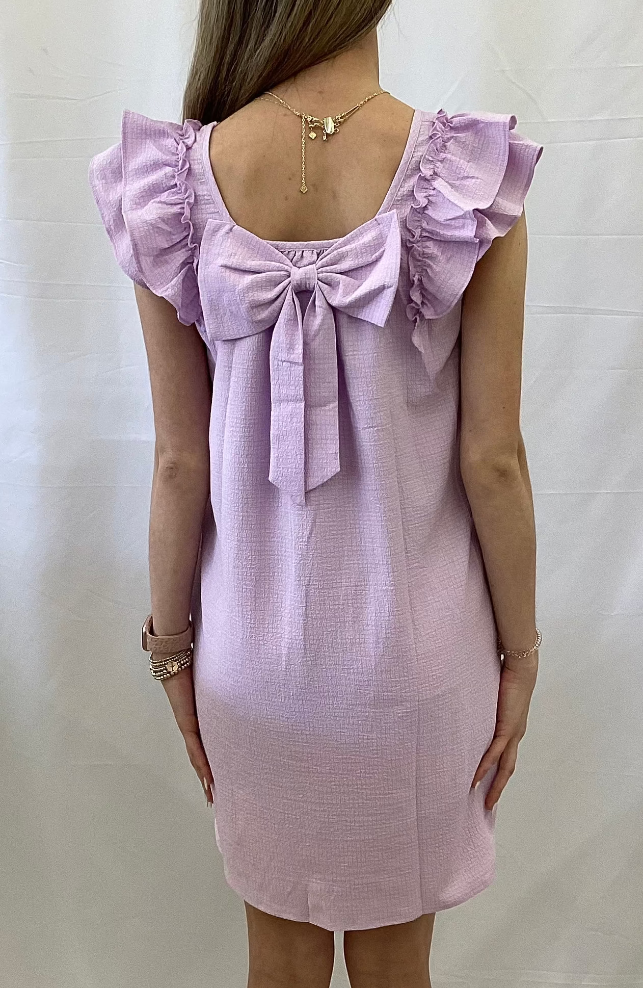 PP-0126-DRS-CQT-LILAC Simply Southern Lilac Bow Dress