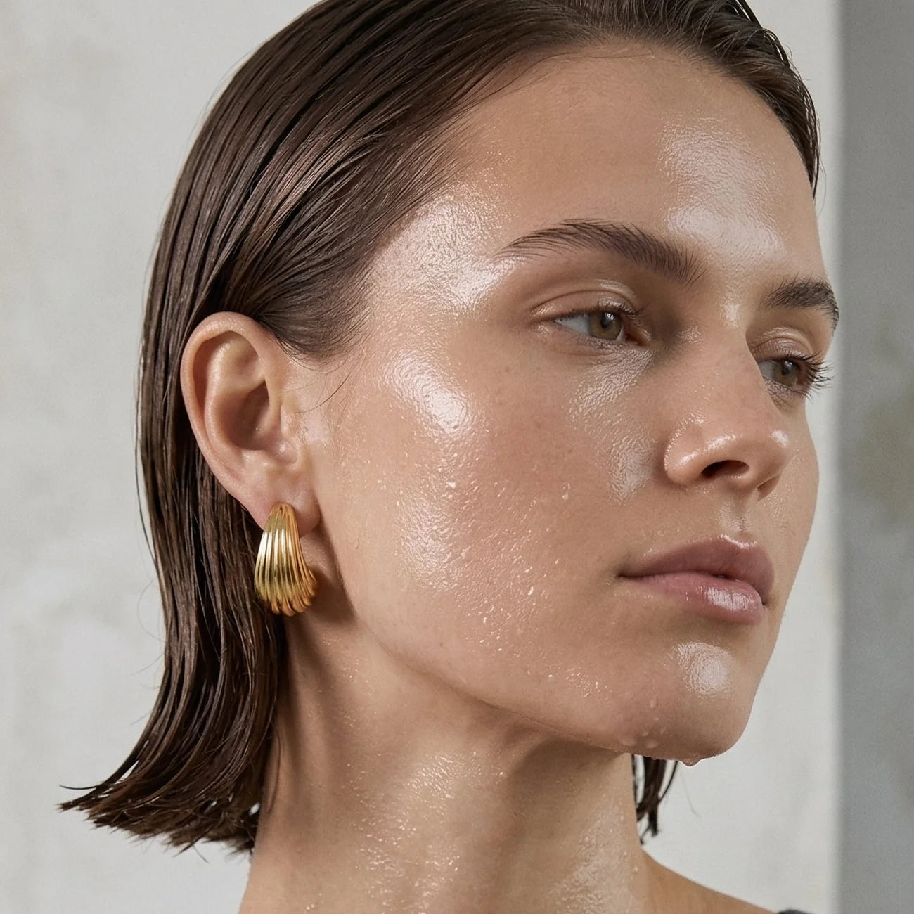 255 Ellie Vail Waterproof Gold-Plated Stainless-Steel Gillian Earrings