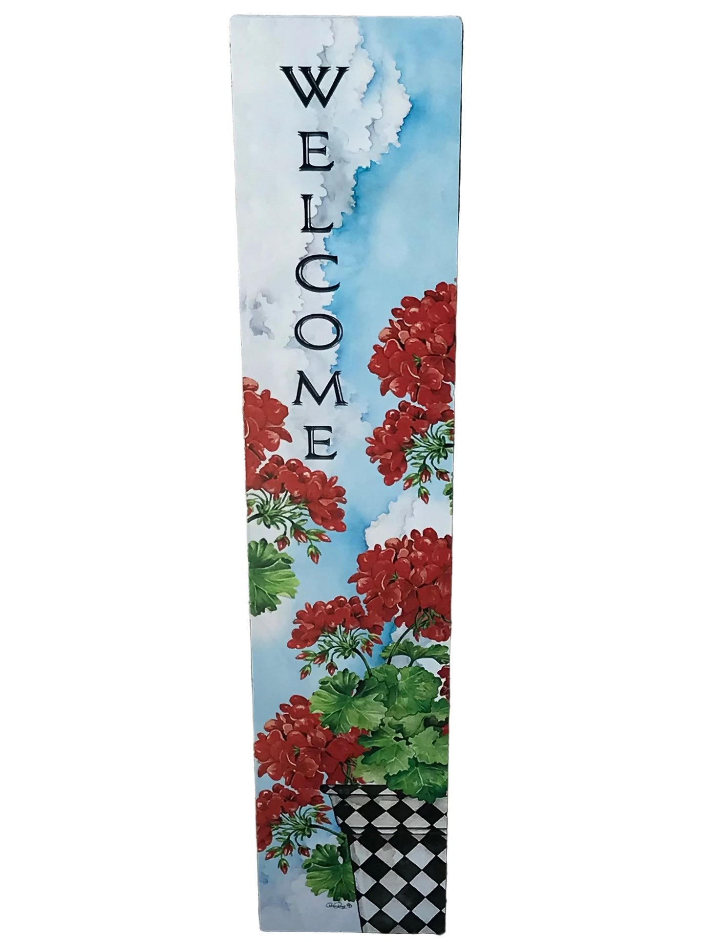 4256YE Custom Decor Potted Geranium Yard Expressions