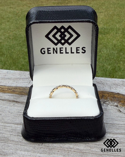 B-R-019293 10K Yellow Gold .20CTW Natural Diamond Wedding or Stackable Band 0