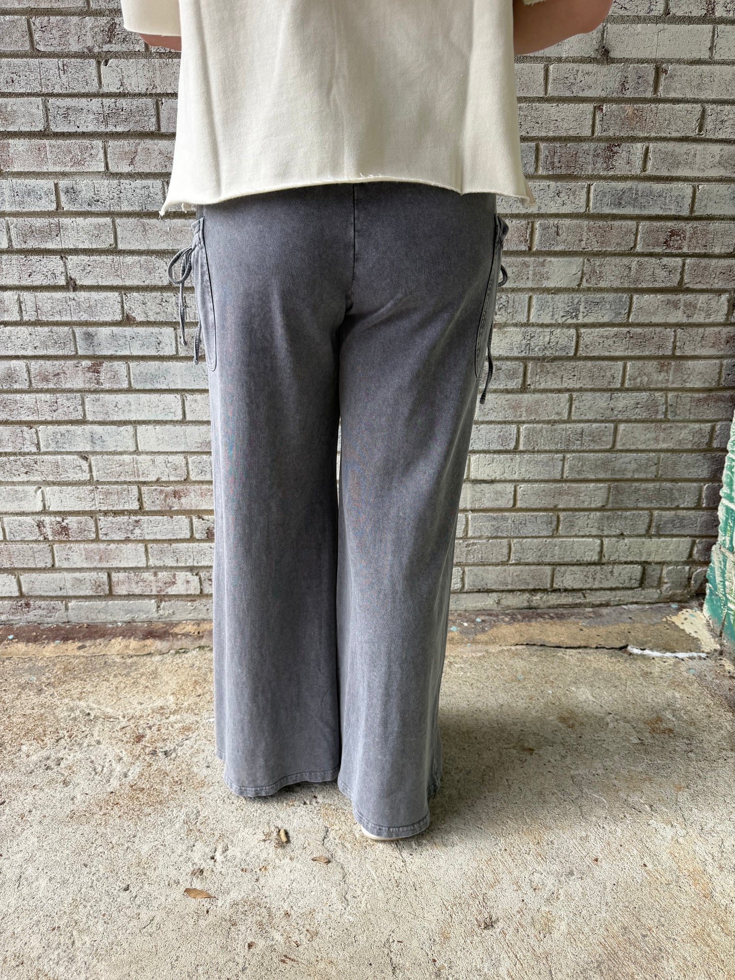 EB57028 Easel Ash Terry Wash Ginny Pant
