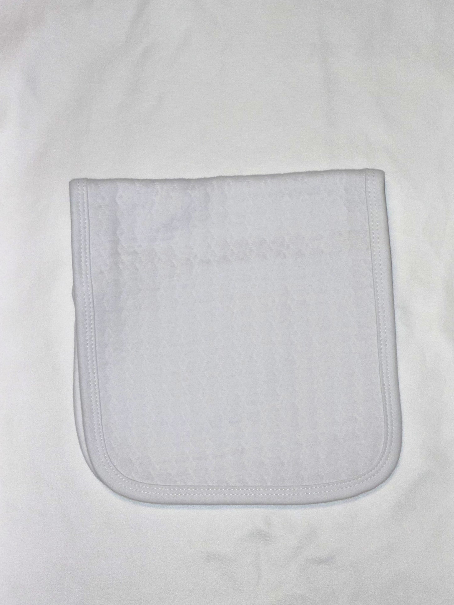 Baby Burp Cloth Slim Pearl Diamond Quilted Pink, Blue, White