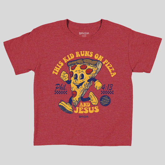 KDZ5473 Kerusso Youth Boy's Pizza T-Shirt Red 0