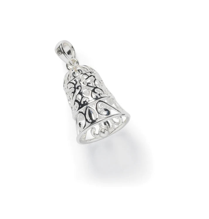 DER 740 P2001 Southern Gates Sterling Silver Holiday Bell Pendant 0