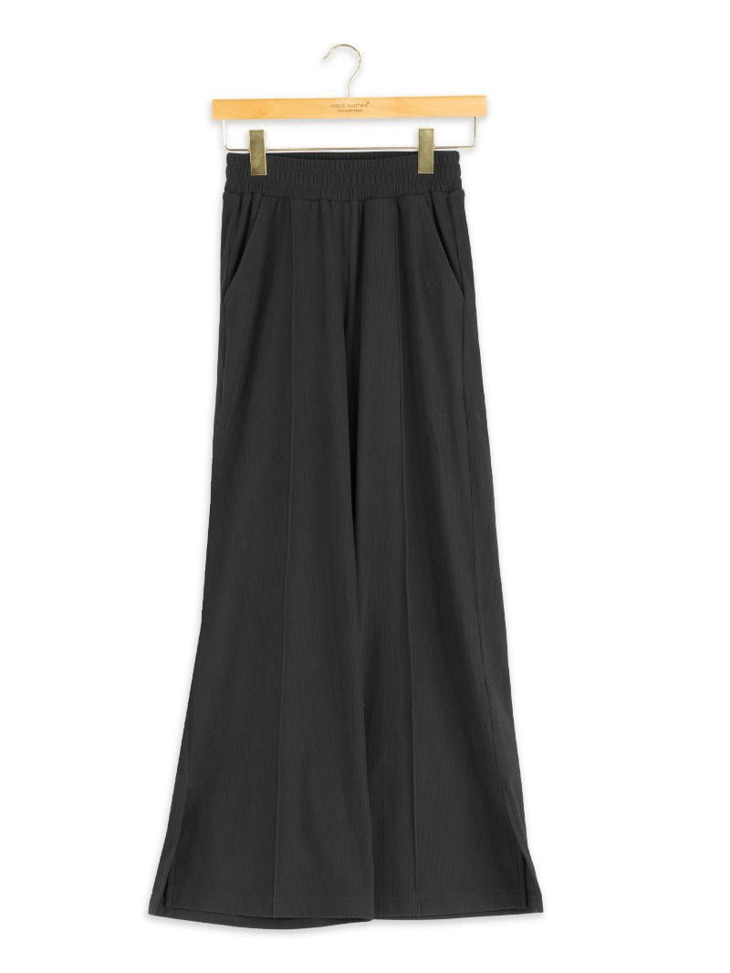 PP-0226-PNT-RIB-KNT-BLACK Simply Southern Women's Rib Knit Pant Black 0