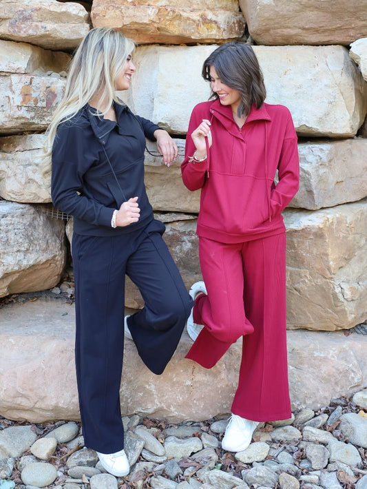 PP-0226-PNT-RIB-KNT-BLACK Simply Southern Women's Rib Knit Pant Black 0