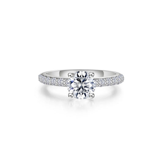 R0554CLP Lafonn Sterling Silver 1.70CTTW Lassaire Diamond Silver Angel Engagement Ring