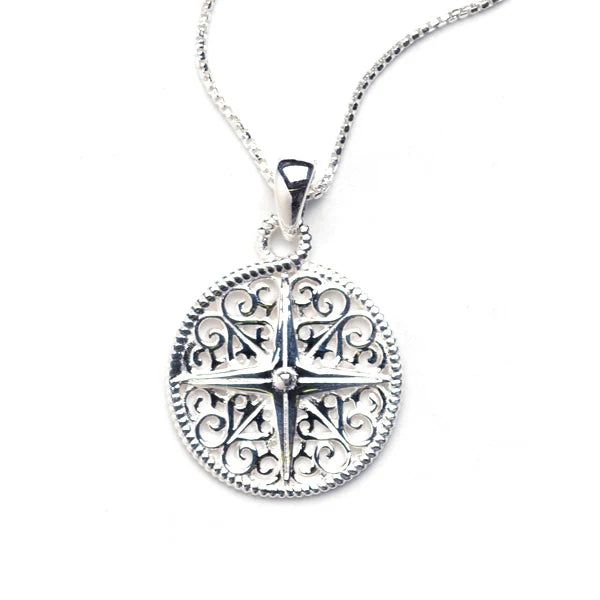 745 HARBOR SERIES P102 Southern Gates Sterling Silver Harbor Compass Pendant 0