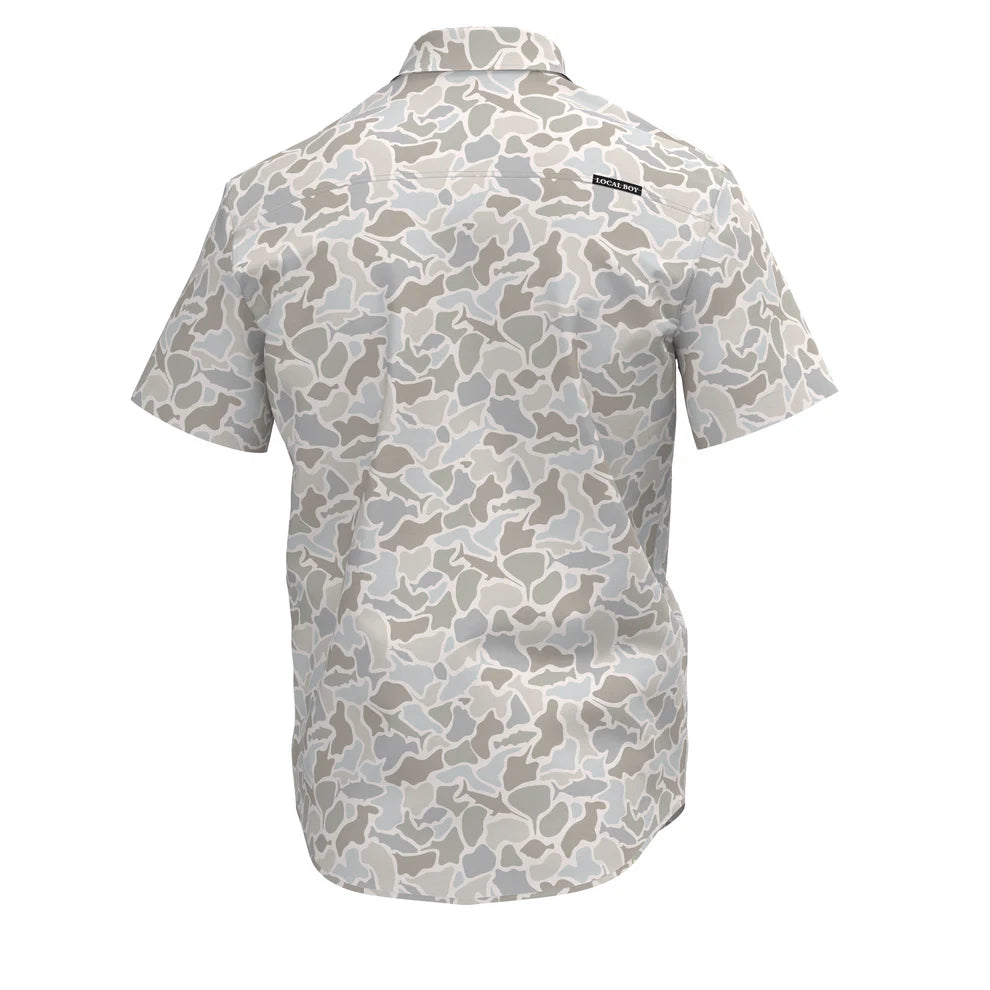 L1500050 Local Boy Low Country Button Down Shirt Saltwater Camo
