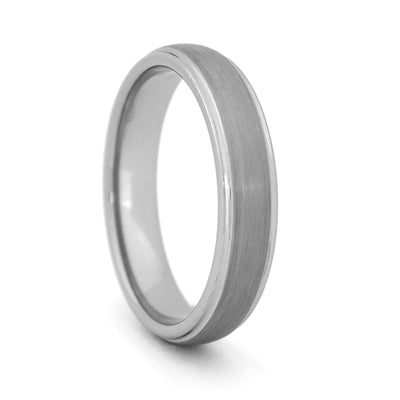 SR3 Steel Revolt Comfort Fit Domed 4MM Tungsten Wedding Ring 0