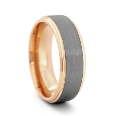 SR82-8MM Steel Revolt Brushed Tungsten Carbonite Wedding Band 0