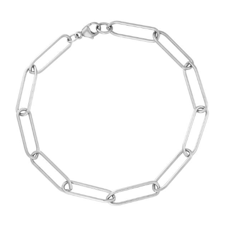 20-0303-007 Rembrandt Sterling Silver 7inch Paperclip Necklace 0