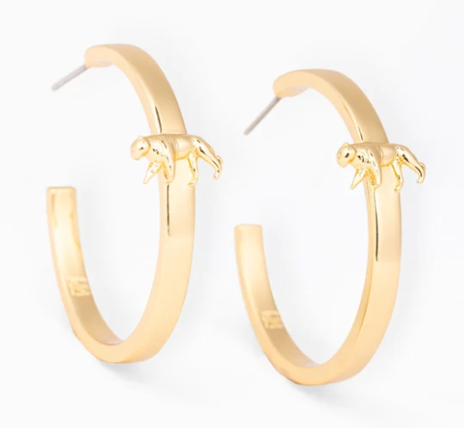 75603 Michelle McDowell Eloise Tiger Earrings Gold Tone 0