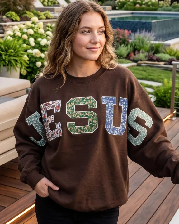 RDG65999FGJ Royce Brand Flannigan Jesus Crewneck Espresso 0