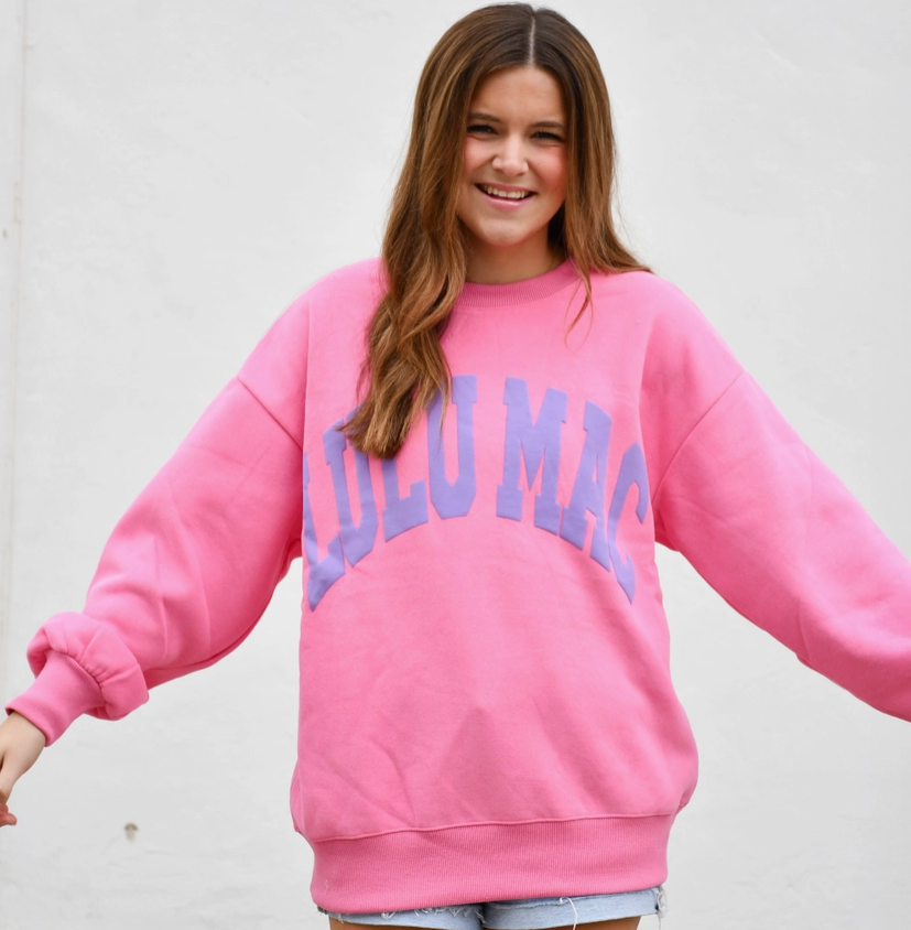 LM-SW-1007 LuLu Mac Pink/Lavender Puff Sweatshirt 0