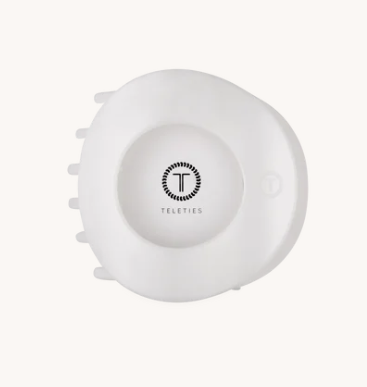 TT-FCS04-004 Teleties Coconut White Small Flat Open Circle Hair Clip 0
