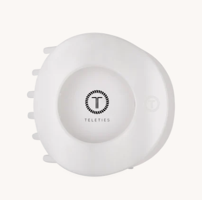 TT-FCM04-004 Teleties Coconut White Medium Flat Circle Hair Clip 0