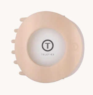TT-FCS04-003 Teleties Almond Beige Small Flat Circle Hair Clip 0