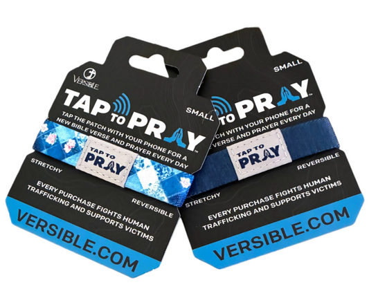 100-609 Tap to Pray Wristband Patchwork Saved By Grace