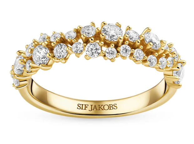 18749 Sif Jakobs 18K Gold Plated Sterling Silver CZ Cristallo Piccolo Ring 0