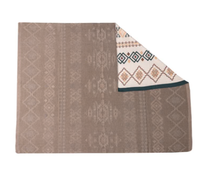 S-14700 Myra Bag Canyon Knit Cotton Throw Sandstone Geo 0