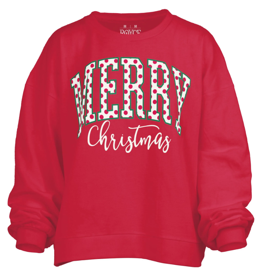 RDG65C22MEP Royce "Merry Little Dots" Long Sleeve Fleece Red 0