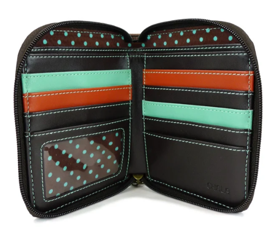 839FC1 Chala Zip-Around Wallet - Fat Cat - Blue Gray 0