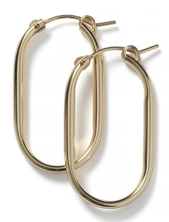 742 JF323GF Gold Filled Hoop Earrings Paperclip 0
