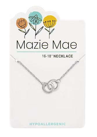 MM-NECKS758 Mazie Mae Silver Tone Interlocking Circles Necklace 0