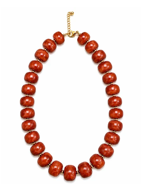 NK1302BO Candy Beaded Necklace Burnt Orange 0