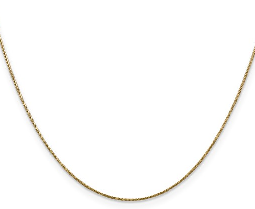 8210-16 10K Yellow Gold .85mm Diamond Cut Spiga Chain - 16inch