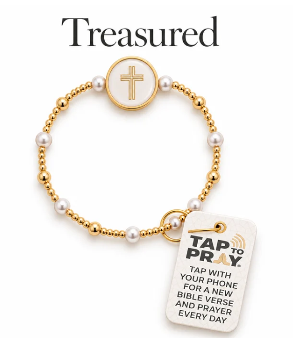 100-751 Tap to Pray Survivor Beaded Gold Filled Bracelet Treasured 0