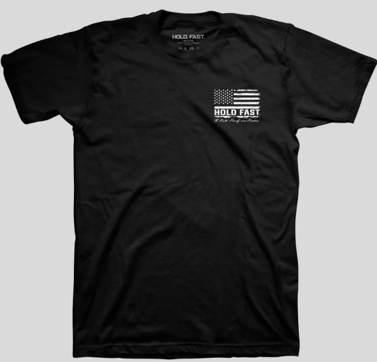 KHF5300 Kerusso Jesus is King Flag Short-Sleeve T-Shirt Black