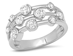 Ladies Sterling Silver 1.09 Ct. TW LAB DIAMOND Ring Size 7