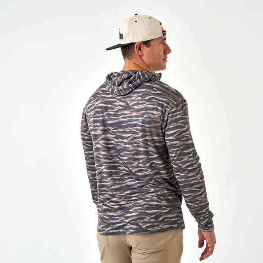 Burlebo Performance Hoodie in Tiger Stripe Camo - Wetland